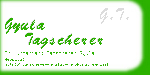 gyula tagscherer business card